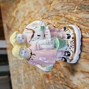 Girl & Boy holding sand bucket pail Vintage